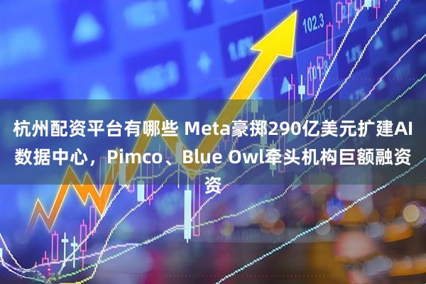 杭州配资平台有哪些 Meta豪掷290亿美元扩建AI数据中心，Pimco、Blue Owl牵头机构巨额融资